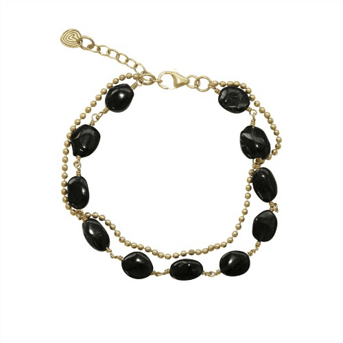 Armband Glow Zwarte Onyx Goud