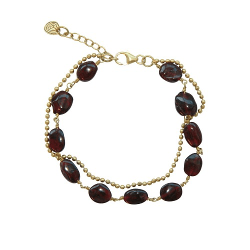 Armband Glow Granaat Goud