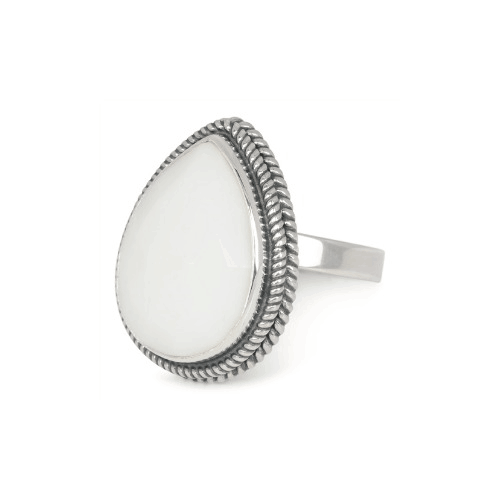 Ring True Love White Agate