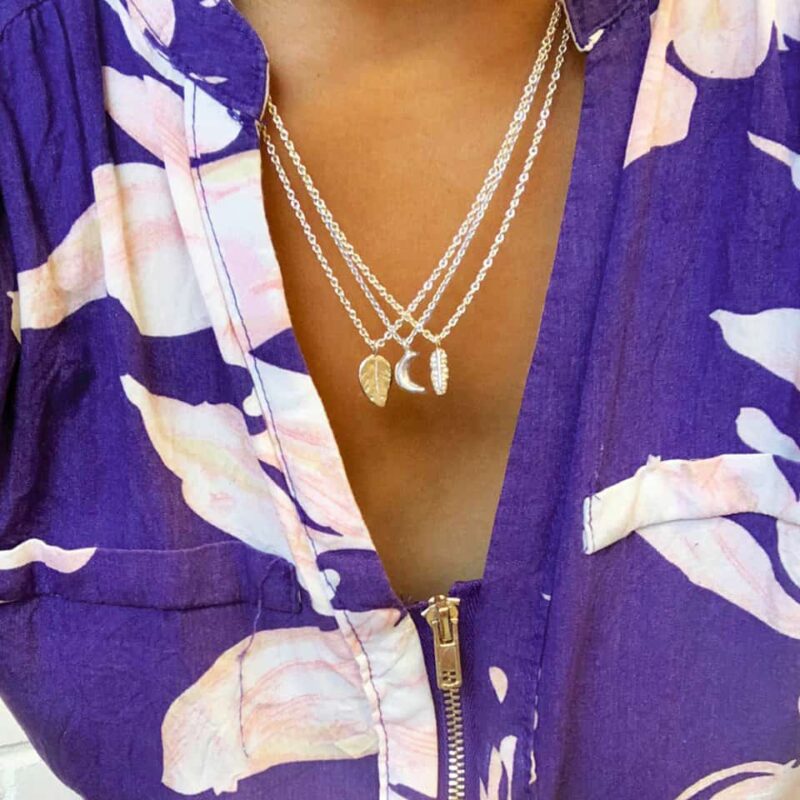 Ketting Flow Blad Zilver - Afbeelding 5