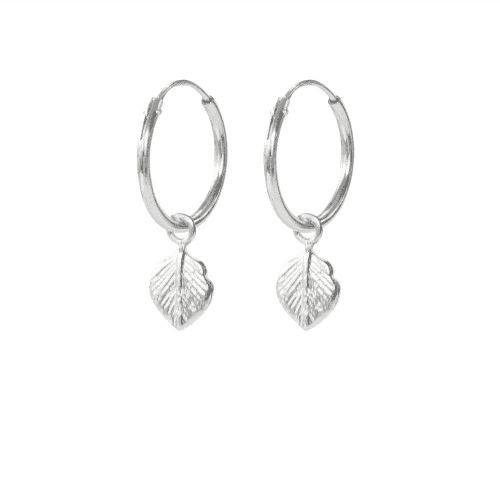 Oorbellen Leaf Zilver