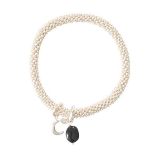 Armband Jacky Zwarte Onyx Maan Zilver