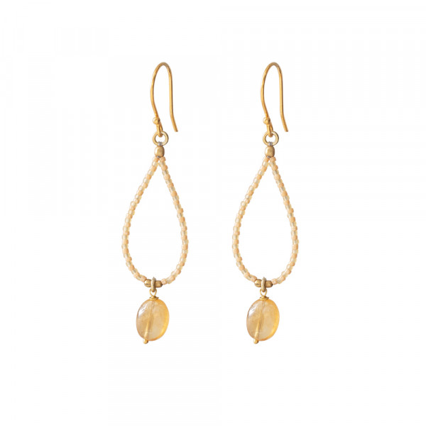 Oorbellen Magical Citrien Goud