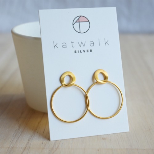 Oorbellen Double Link Gold