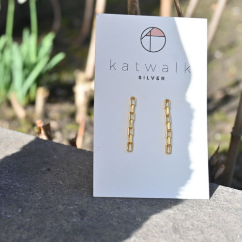 Oorbellen Small Links Goldplated