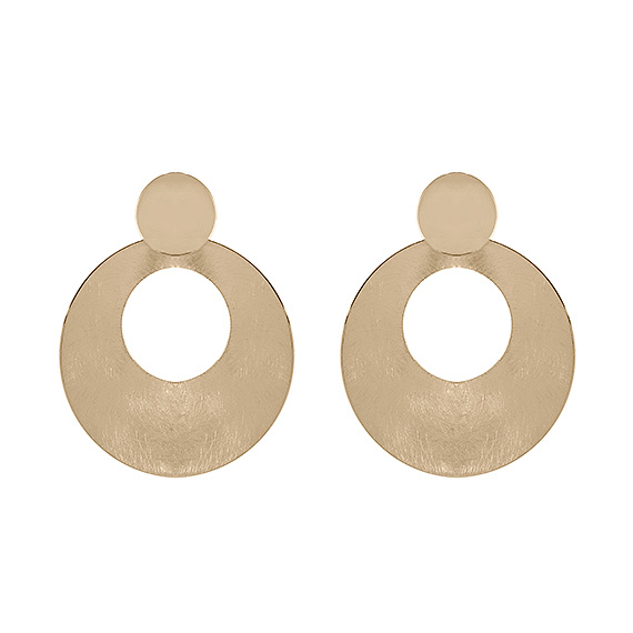 Oorbellen Classic Open Circle Goldplated