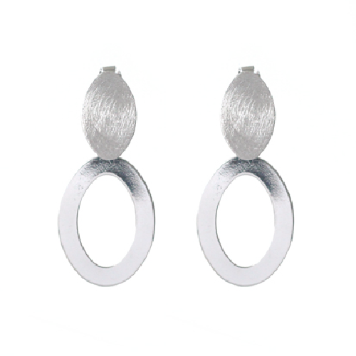 Oorbellen Double Silver