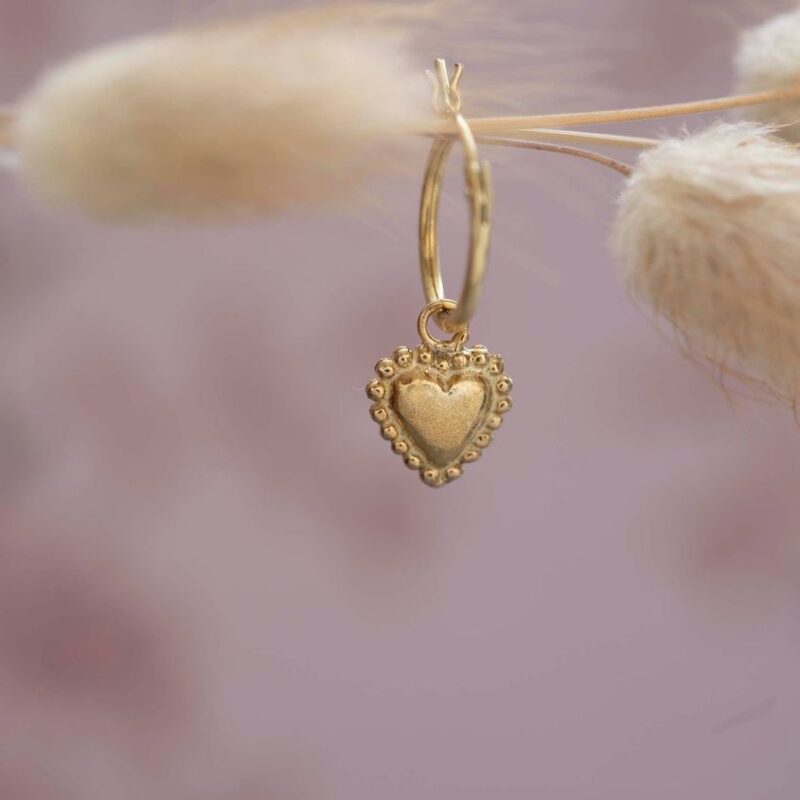 Oorring Hart Verguld - Afbeelding 2