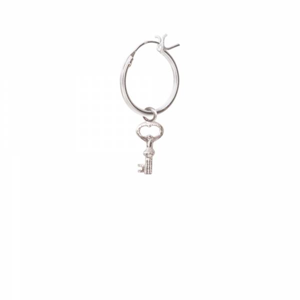 Oorring Sleutel Zilver