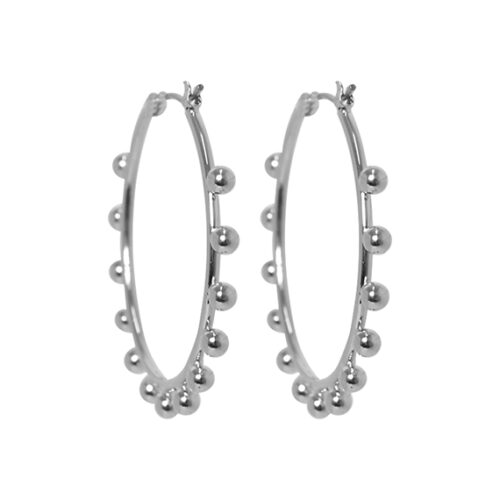 Hoops Dotted Silver
