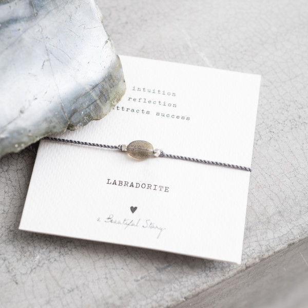 Edelsteen Kaart Labradoriet Armband