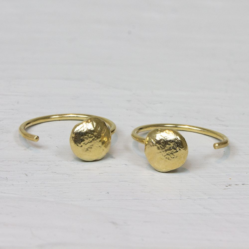 Oorstekers verguld met knop