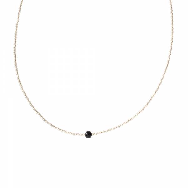 Ketting Flora Zwarte Onyx