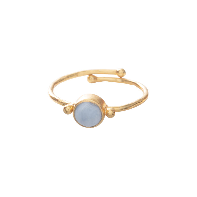 Ring Faithful Blauwe Agaat