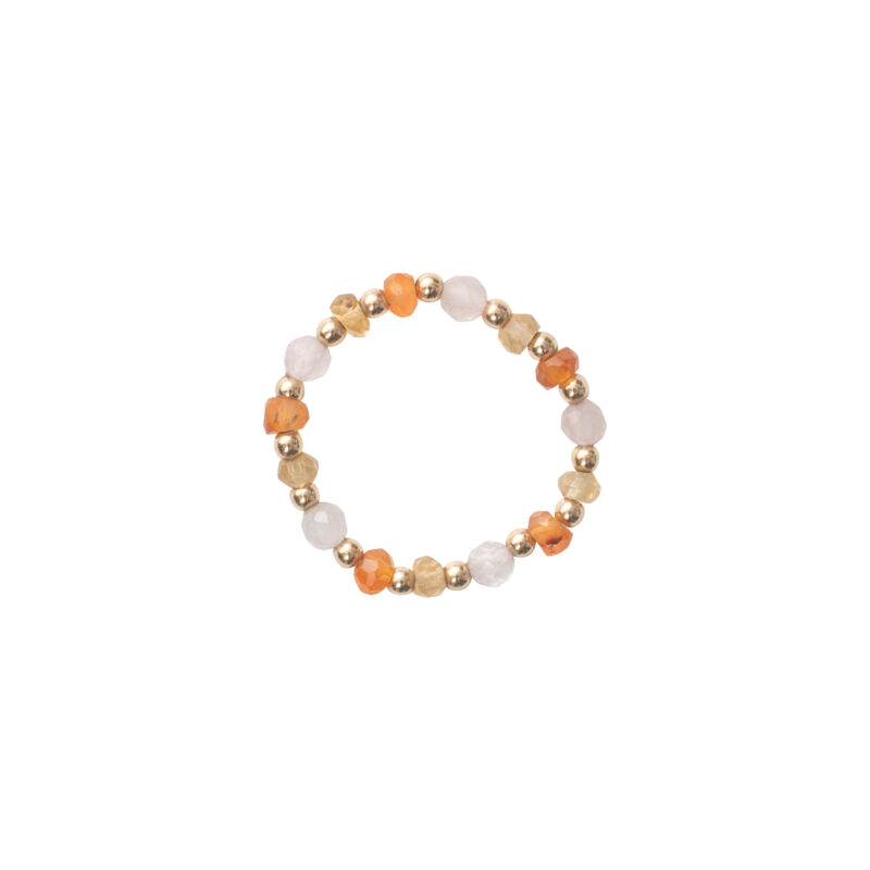 Ring Unity Rozenkwarts Citrien Carneool