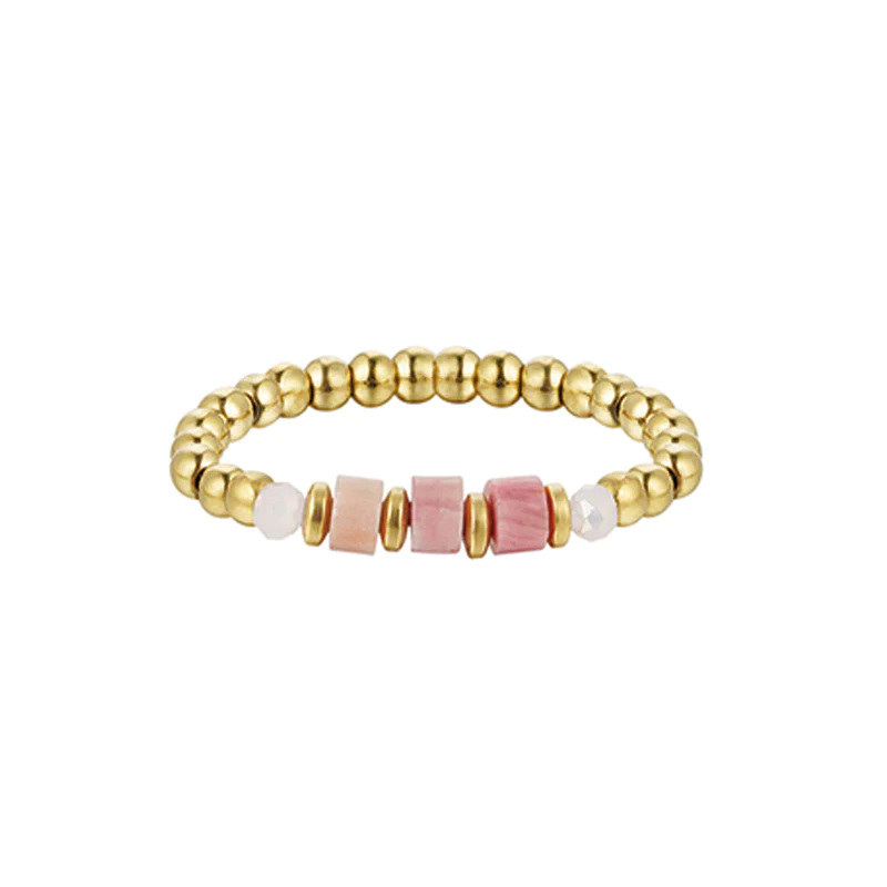 Ring Pearl Roze Agaat
